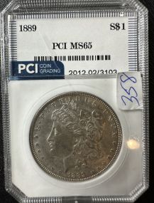 1889 Graded Morgan Silver Dollar MS65