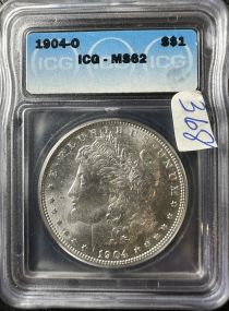 1904-O Graded Morgan Silver Dollar MS62