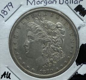 1879 Morgan Silver Dollar Au