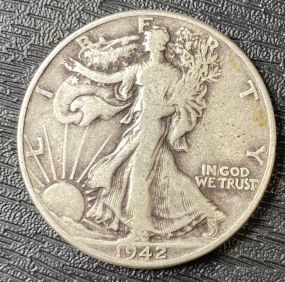 1942 Walking Liberty Silver Half Dollar