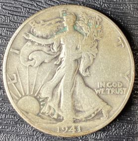 1941-D Walking Liberty Silver Half Dollar