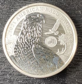 2021 American Bald Eagle And Tuvalu 1 oz. Silver Coin Queen Elizabeth