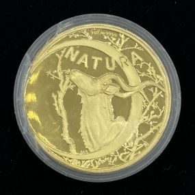 1999 1 oz. Fine Gold Kudu Coin Natura Africa