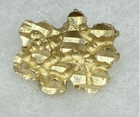 14k Gold Freeform Gold Nugget Tie Tack Pin