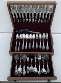 10 Place Setting of Gorham "La Scala" Sterling Silver Flatware Set + Serving Pieces