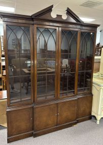 Antique Reproduction Georgian Mahogany China Cabinet