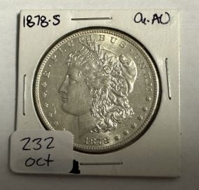 1878-S Morgan Silver Dollar AU