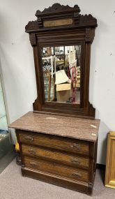 Antique Eastlake Walnut Low Boy Dresser
