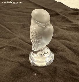 Lalique Crystal Raspace Bird of Prey Hawk Figurine