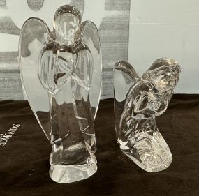 Two Baccarat Crystal Praying Angels