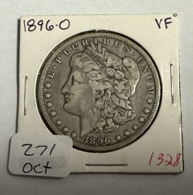1896-O Morgan Silver Dollar VF