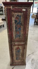 Antique Reproduction Indo Carved Narrow Cabinet