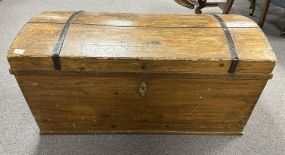 Primitive Colonial Style Oak Blanket Chest