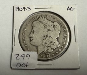 1904-S Morgan Silver Dollar AG