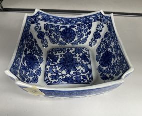 China Blue Porcelain Center Bowl