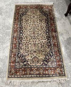 2'8 x 4'7 Persian Heriz Wool Rug