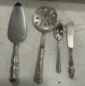 Sterling Spoon, Butter Knife, Handled Serving Spoon and Cake Spreader