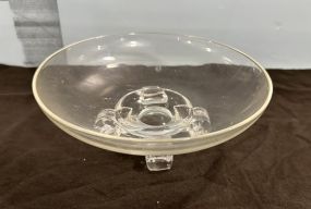 Steuben Crystal Scroll Footed Bowl