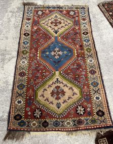 2'10 x 5' Persian Shiraz Wool Rug