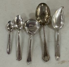 Five Assorted Styled Sterling Spoons 3.890 ozt