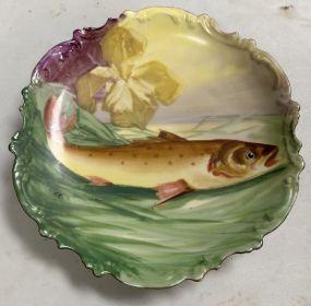 Limoges Signed Porcelain Fish Plate