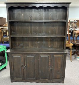 Primitive Style Hutch Cabinet