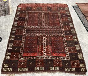 4'8 x 5'9 Trival Unkhoi Style Wool Rug