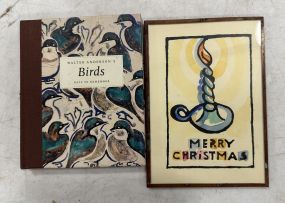 Walter Anderson Birds Book and Framed Merry Christmas