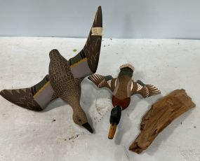 Dudley Delaune Wood Carved Ducks