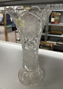 Cut Glass Tall Flower Vase