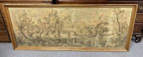 Large Framed Antique Tapestry