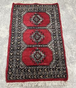 2' x 3'1 Vintage Uzbek Bukhara Wool Rug