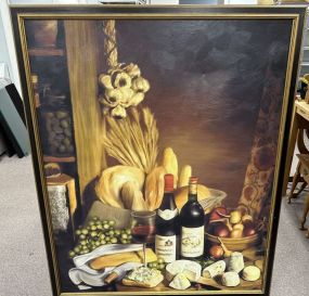 Large Wine Still Life Giclee Print