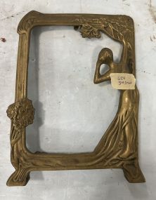 Art Deco Brass Picture Frame