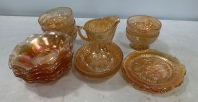 Group of Marigold Carnival Glassware