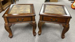 Pair of Cherry Traditional Style End Tables