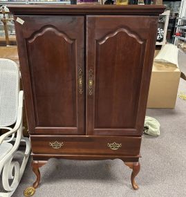 Modern Cherry Queen Anne Entertainment Cabinet