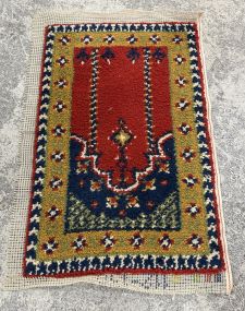 1'11 x 2'10 Turkish Prayer Wool Rug