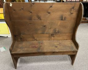 Primitive Style High Back Bench