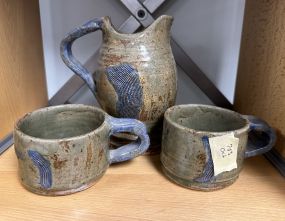 Signed Turner Pottery Lemonade Set