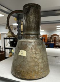 Antique Hammered Brass Water Jug
