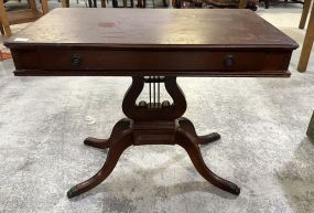 Vintage Duncan Phyfe Mahogany Pedestal Console Table