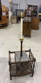 Vintage Canterbury Magazine Rack Lamp