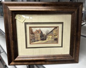 Framed Town Scene Print