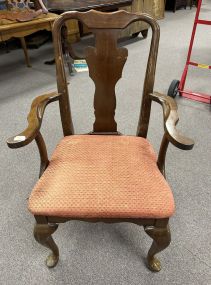 Cherry Queen Anne Dining Arm Chair