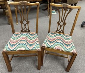 Pair of Mahogany Sheraton Dining Side Chairs