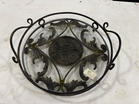 Decorative Metal Center Piece Tray