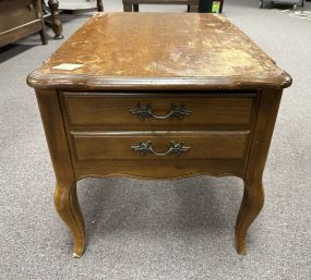 French Provincial Cherry Lamp Table
