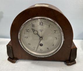 Newport Art Deco Mahogany Clock