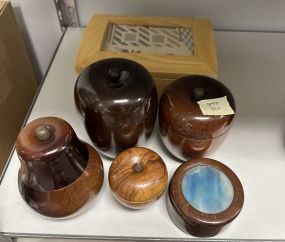 Wood Fruit Boxes and Jewelry Bowl